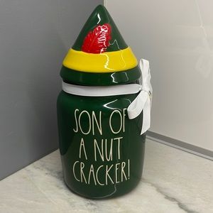 Rae Dunn "Son Of A Nut Cracker!" Canister
